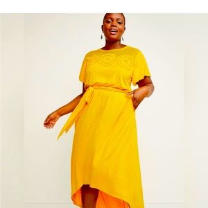 Lane Bryant High- low dress in yellow. Size 14/16